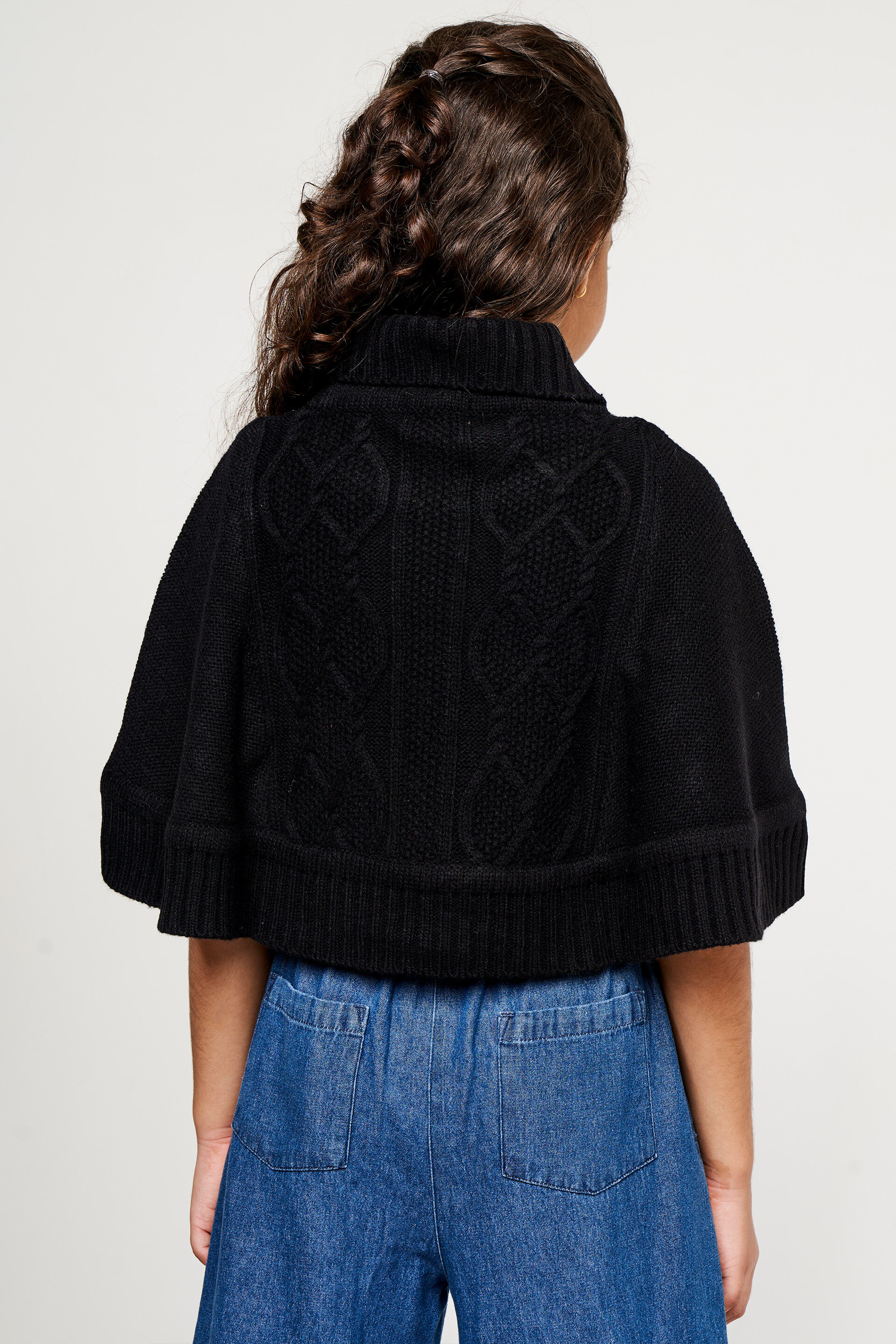 Black Solid Straight Shrug, Black, image 6